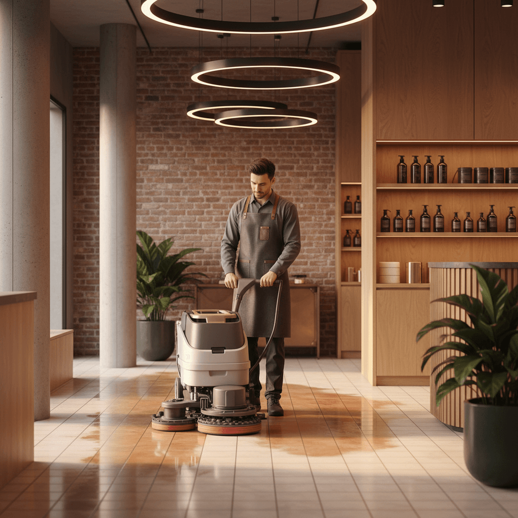 Professional floor cleaning and routine maintenance service